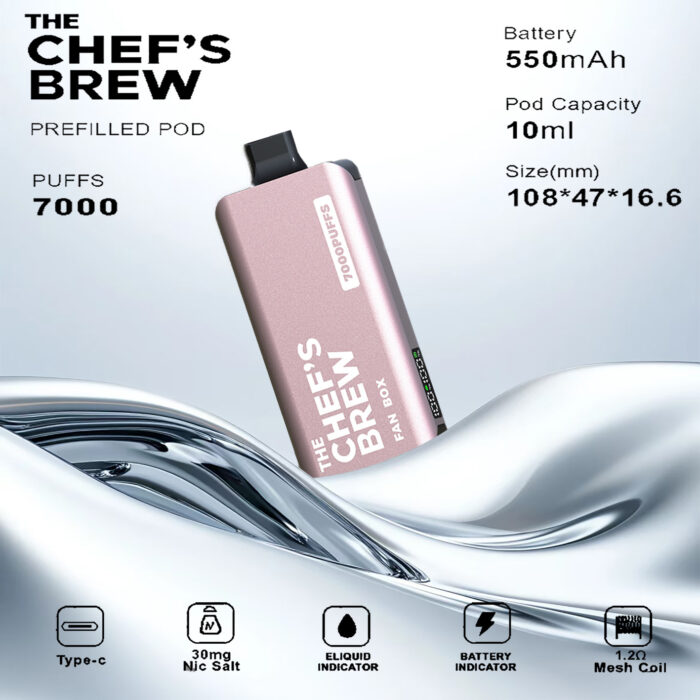 【台灣現貨】THE CHEF’S BREW 廚師佳釀可換彈電子煙套組｜米其林風味 x 陶瓷芯長效續航：圖片 1